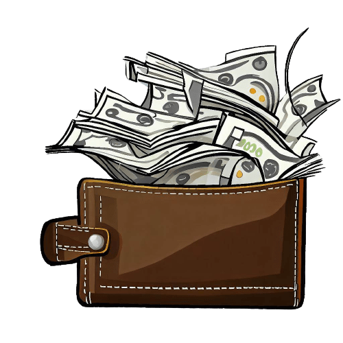 Un portefeuille et des billets d’argent