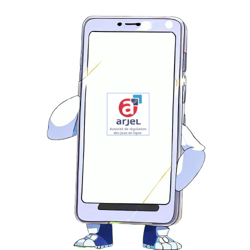 Un téléphone montrant le logo de l’Arjel
