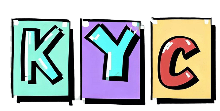 Les lettre KYC inscrites sur de petites pancartes